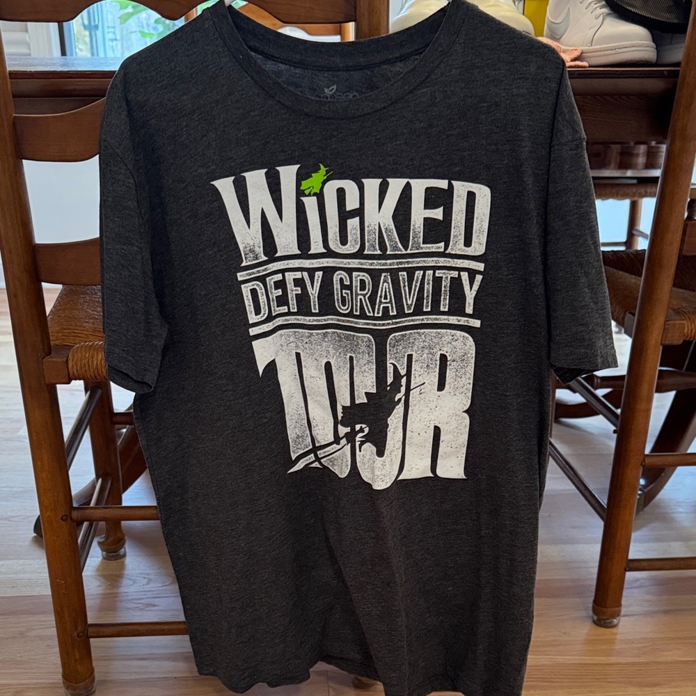 Wicked Defy Gravity Tee in Charcoal